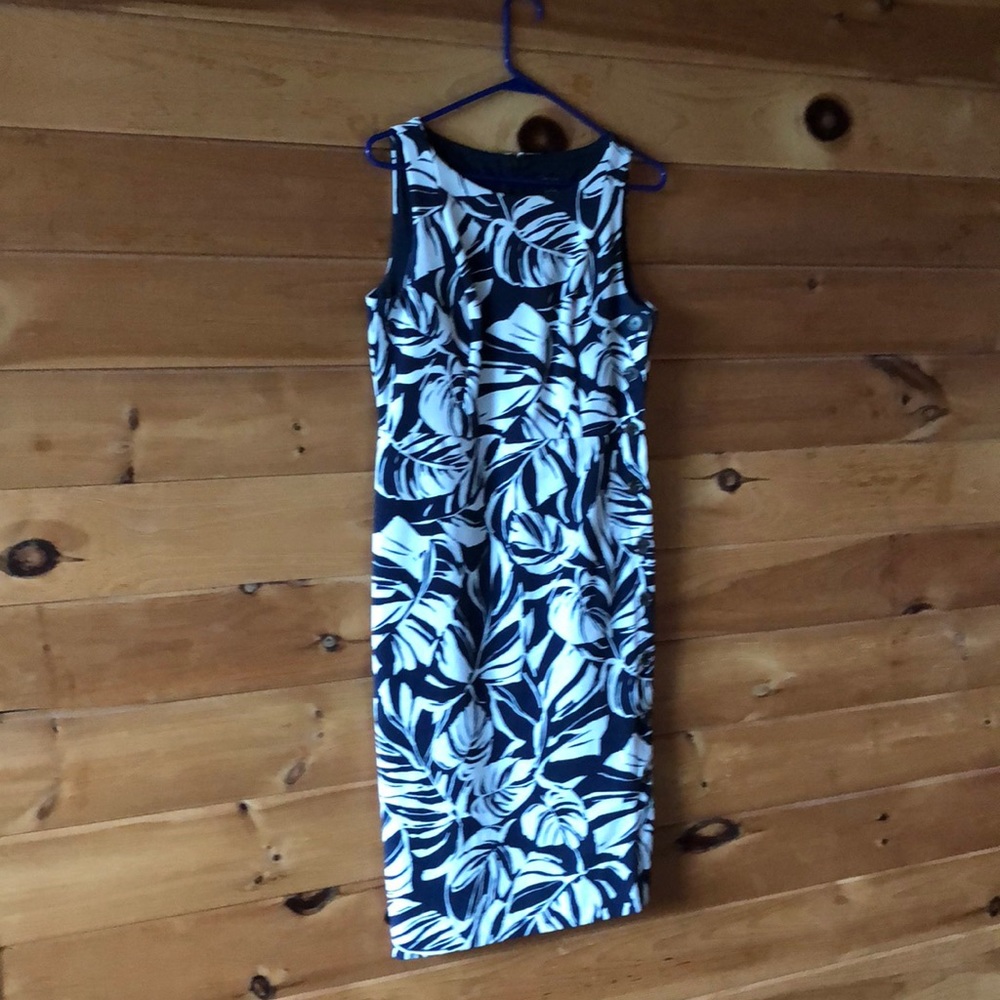 Ann Taylor navy sheath dress
